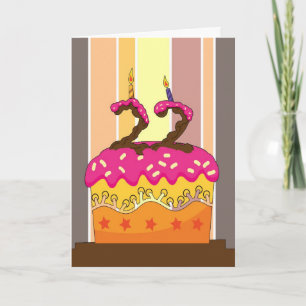 birthday - cake with candles 22 - 22nd birthday gr card