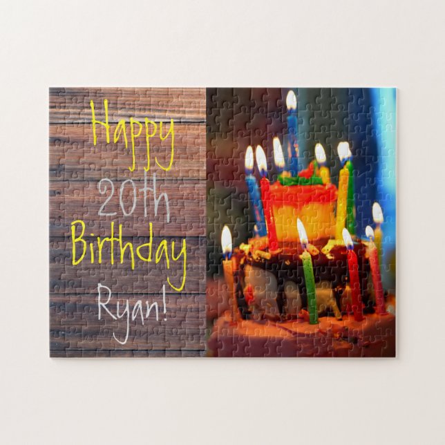 Birthday Cake with Candles Jigsaw Puzzle (Horizontal)