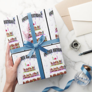 Birthday Cake With Confetti Wrapping Paper