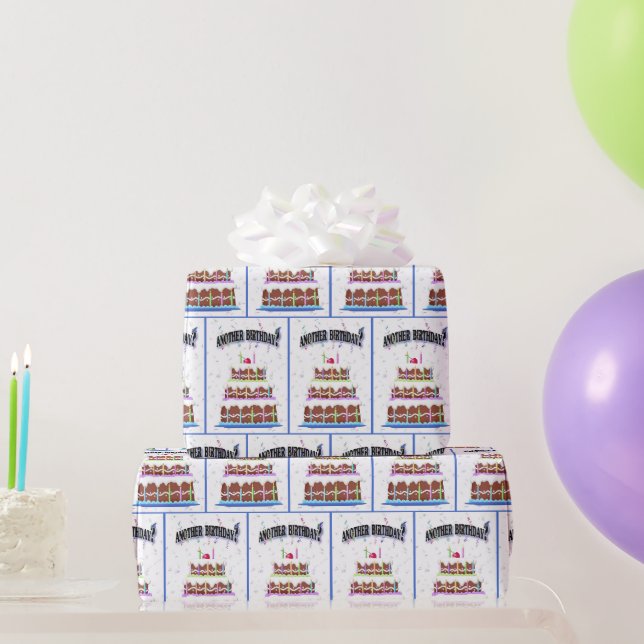 Birthday Cake With Confetti Wrapping Paper (Party Gifts)