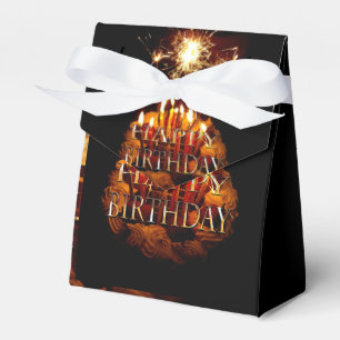 Birthday Cake With Sparklers, Favour Box