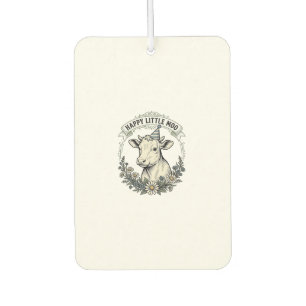 Birthday Calf Illustration Vintage Engraving Flora Car Air Freshener