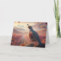 Birthday, California Quail, Bird, Nature Blank