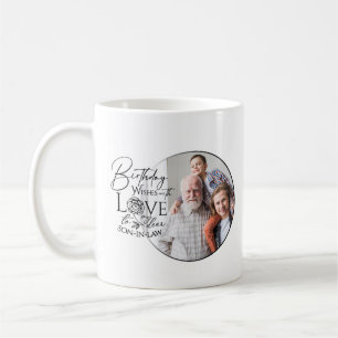 Birthday Calligraphy Photo Design For Son In Law Coffee Mug