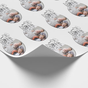 Birthday Calligraphy Photo Design For Son In Law Wrapping Paper