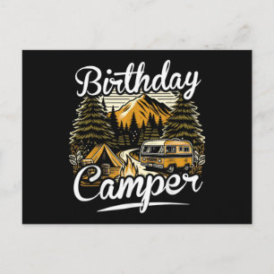 Birthday Camper Camping Holiday Postcard
