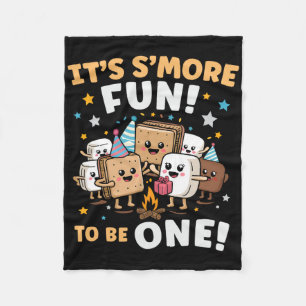 Birthday Campfire Marshmallow It's S'more Fun Bein Fleece Blanket