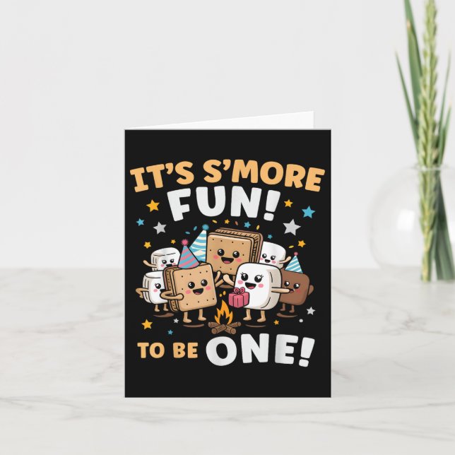 Birthday Campfire Marshmallow Its Smore Fun Being  Card (Front)