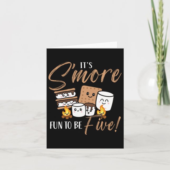 Birthday Campfire Marshmallow It's S'more Fun To B Card (Front)