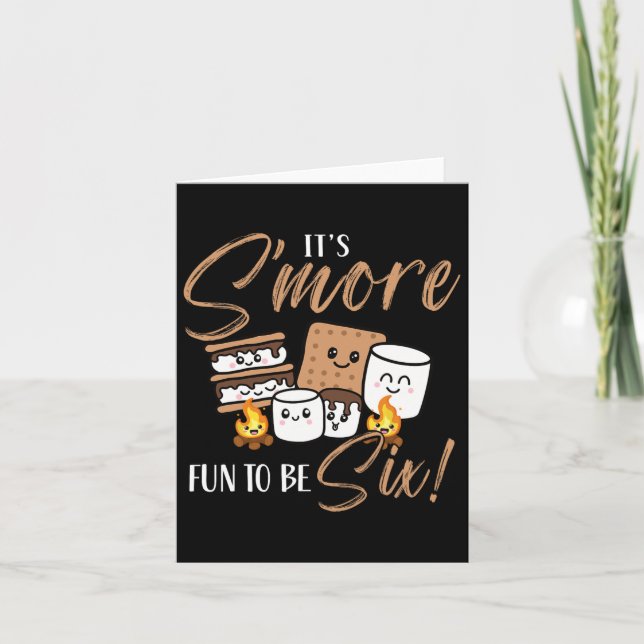 Birthday Campfire Marshmallow It's S'more Fun To B Card (Front)