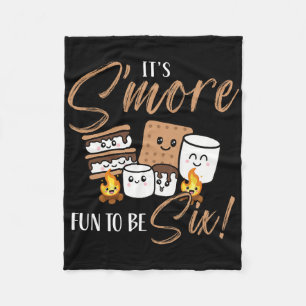 Birthday Campfire Marshmallow It's S'more Fun To B Fleece Blanket