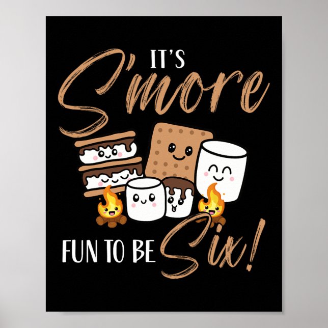 Birthday Campfire Marshmallow It's S'more Fun To B Poster (Front)