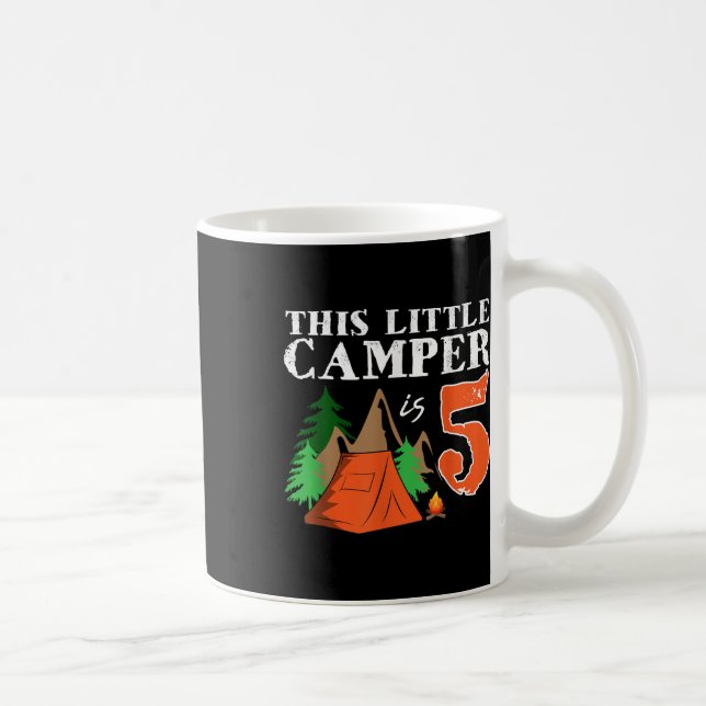 Birthday Camping Shirt-this Little Camper Is 5  Coffee Mug (Right)
