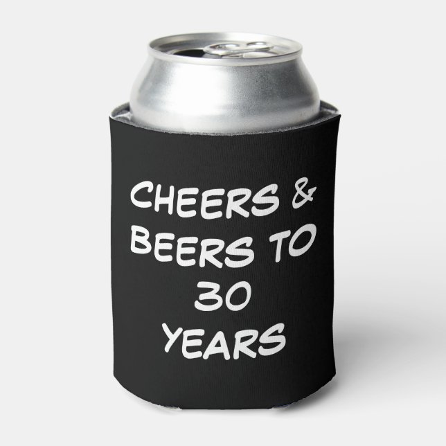 birthday can cooler Cheers and Beers (Can Front)