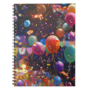birthday candle, balloon design candle, party deco notebook