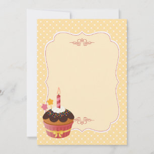 Birthday Candle Cupcake Blank Card