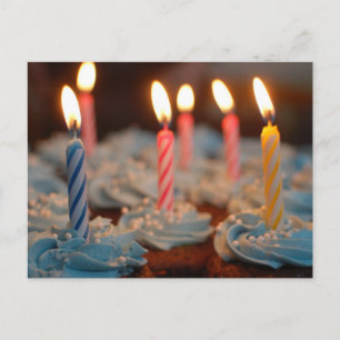 Birthday Candle Cupcakes Postcard