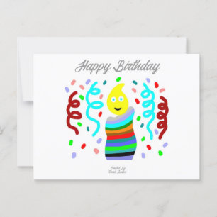 Birthday Candle Greetings Postcard
