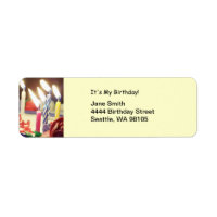 Birthday Candles Address Label