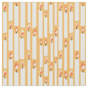 Birthday candles cake party fabric
