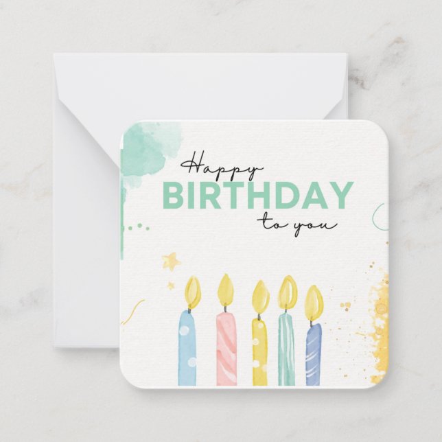 Birthday Candles Card (Front)