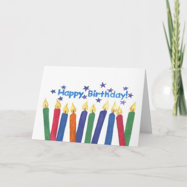 Birthday Candles Card (Front)
