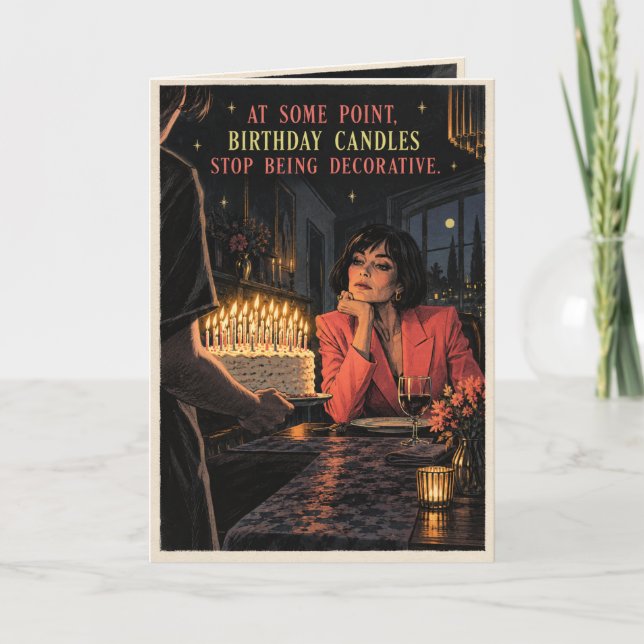 Birthday Candles Ventilation Problem Funny Card (Front)