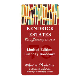 Birthday Candles Wine Label (375ml)