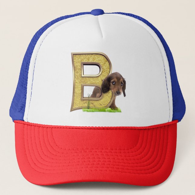 Birthday-Capital- letter-B Art Trucker Hat (Front)