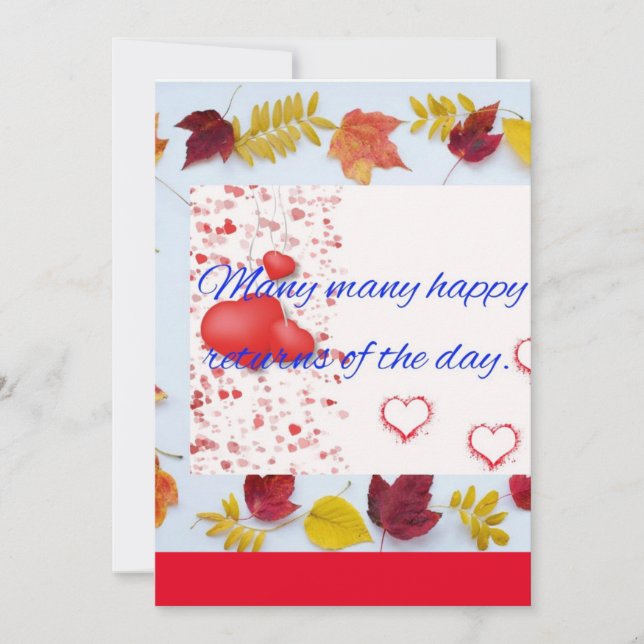 Birthday card.  (Front)