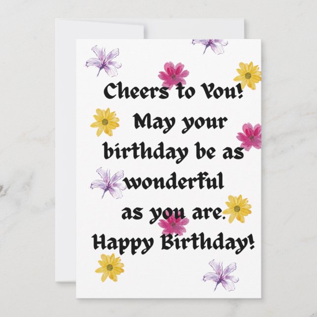Birthday Card  (Front)