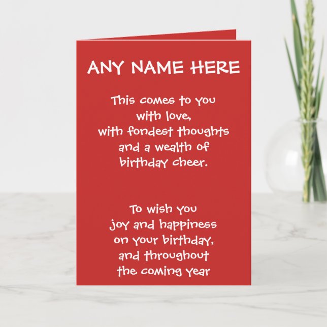 BIRTHDAY CARD (Front)