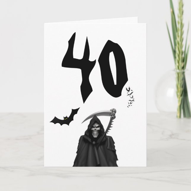 Birthday Card: 40th. Birthday Card (Front)