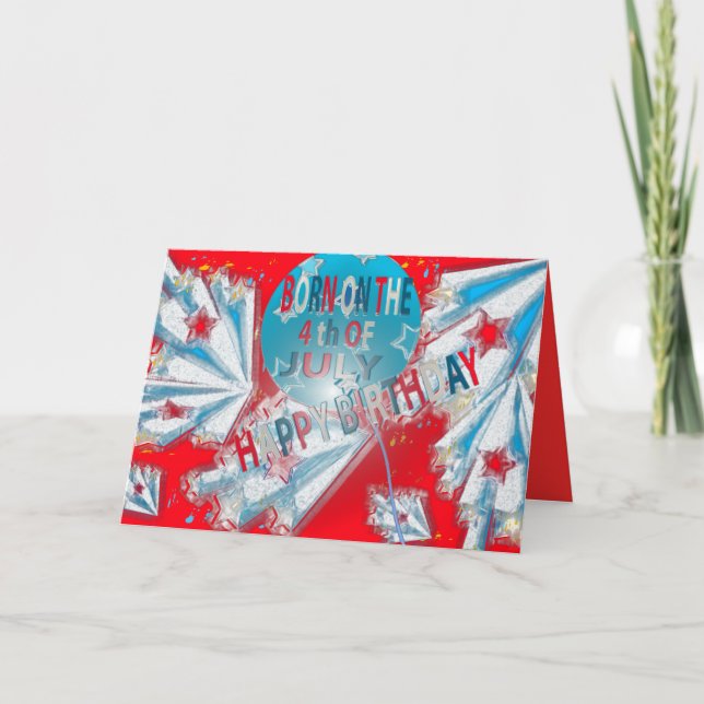 Birthday Card 4th of July (Front)