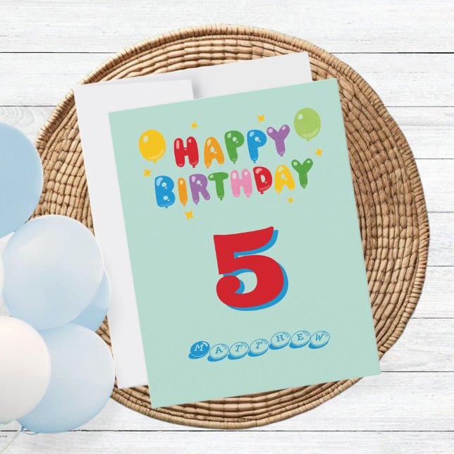 birthday card 5th for kids (Creator Uploaded)
