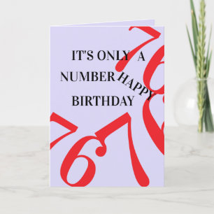 Birthday card : 76 