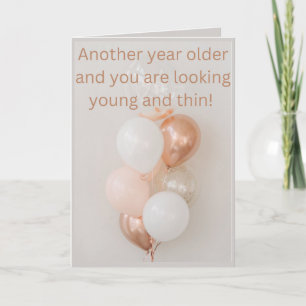 Birthday card about thin hair