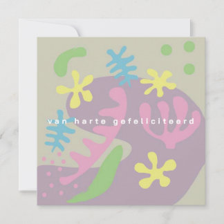 birthday card abstract flowers