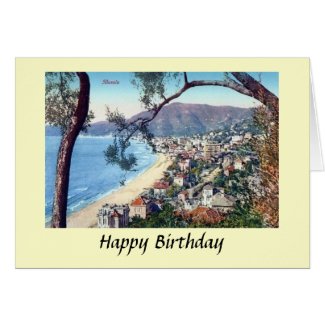 Birthday Card - Alassio, Italy