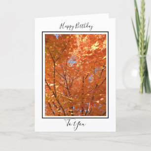 Birthday Card   Autumn Leaves  