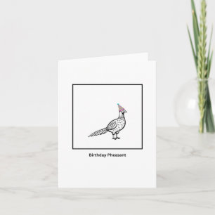 Birthday Card, birthday pheasant, bird card