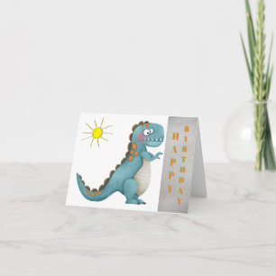 Birthday Card - Blue Dino