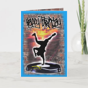Birthday card breakdancer