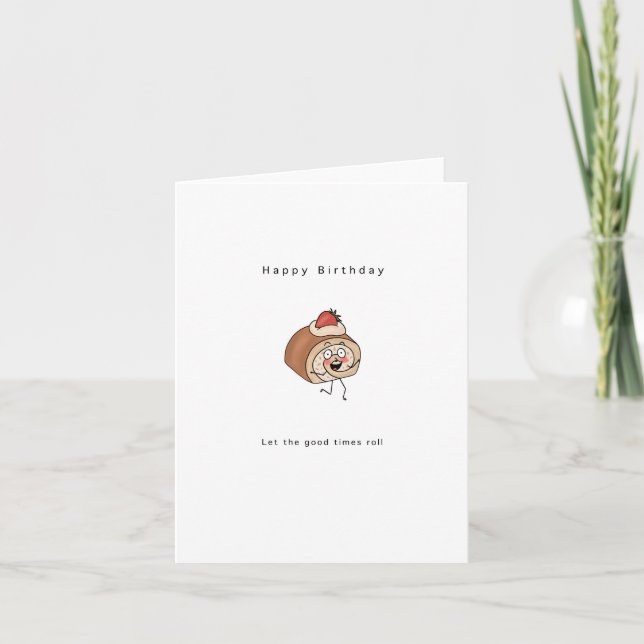 Birthday Card, cake card, funny pun card (Front)
