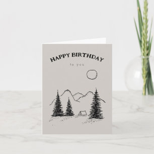 Birthday Card Camp in the Mountains