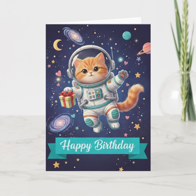 birthday card cat for women (Front)