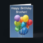 Birthday Card coloured balloons for Brother<br><div class="desc">Created from an original Studio Porto Sabbia photo! This Coloured Balloons Birthday card is available as an age specific card ages 1 to 12,  in different languages,  for various specific (family) relations and as a Birthday Party Invitation.</div>