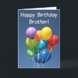 Birthday Card coloured balloons for Brother<br><div class="desc">Created from an original Studio Porto Sabbia photo! This Coloured Balloons Birthday card is available as an age specific card ages 1 to 12,  in different languages,  for various specific (family) relations and as a Birthday Party Invitation.</div>