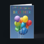Birthday Card coloured balloons for Brother<br><div class="desc">Created from an original Studio Porto Sabbia photo! This Coloured Balloons Birthday card is available as an age specific card ages 1 to 12,  in different languages,  for various specific (family) relations and as a Birthday Party Invitation.</div>