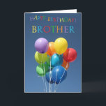 Birthday Card coloured balloons for Brother<br><div class="desc">Created from an original Studio Porto Sabbia photo! This Coloured Balloons Birthday card is available as an age specific card ages 1 to 12,  in different languages,  for various specific (family) relations and as a Birthday Party Invitation.</div>
